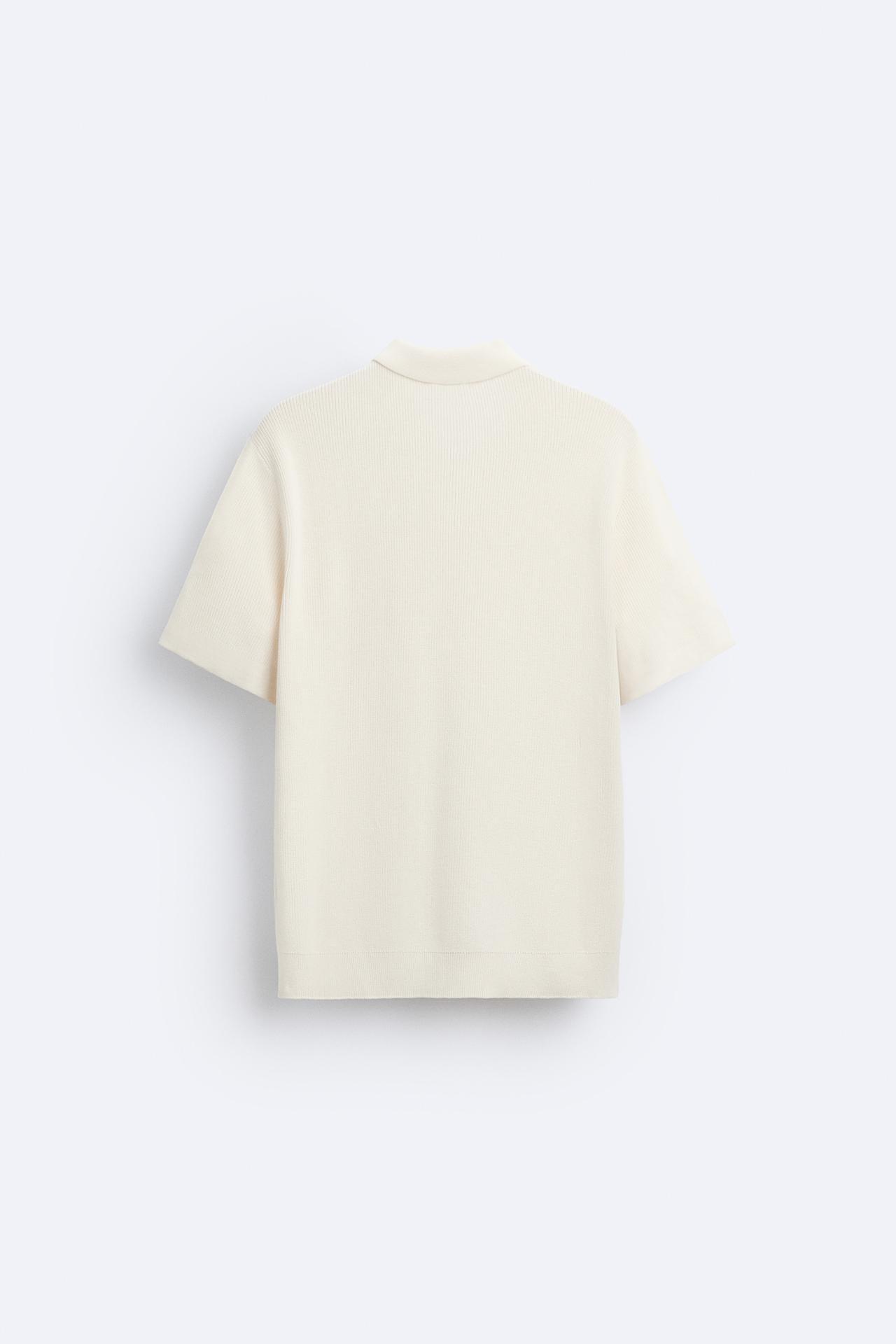 Męska Koszulka Polo Beżowa 3XL 100% Bawełna z Zamkiem-4