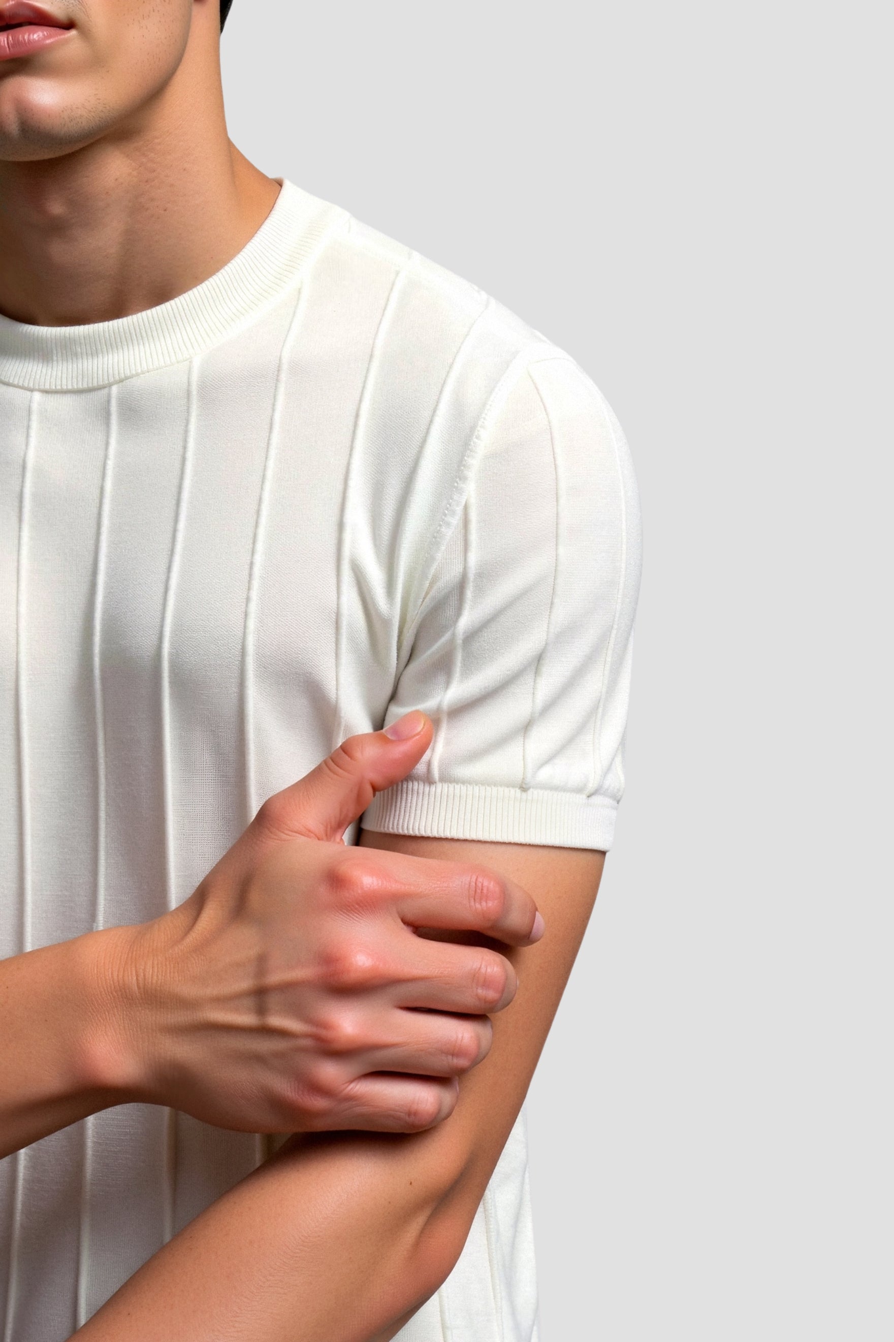 Męska Koszulka T-Shirt Paski Rozmiar L Bawełna-6