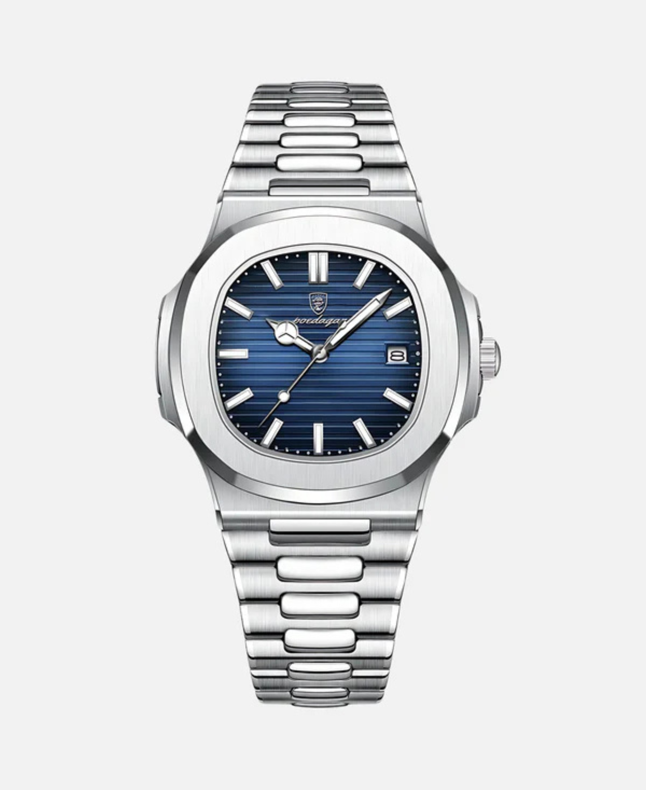 Variant image for Męski Zegarek Kwarcowy Srebrny 38 mm Stal Nierdzewna Wodoodporny 10 ATM-1