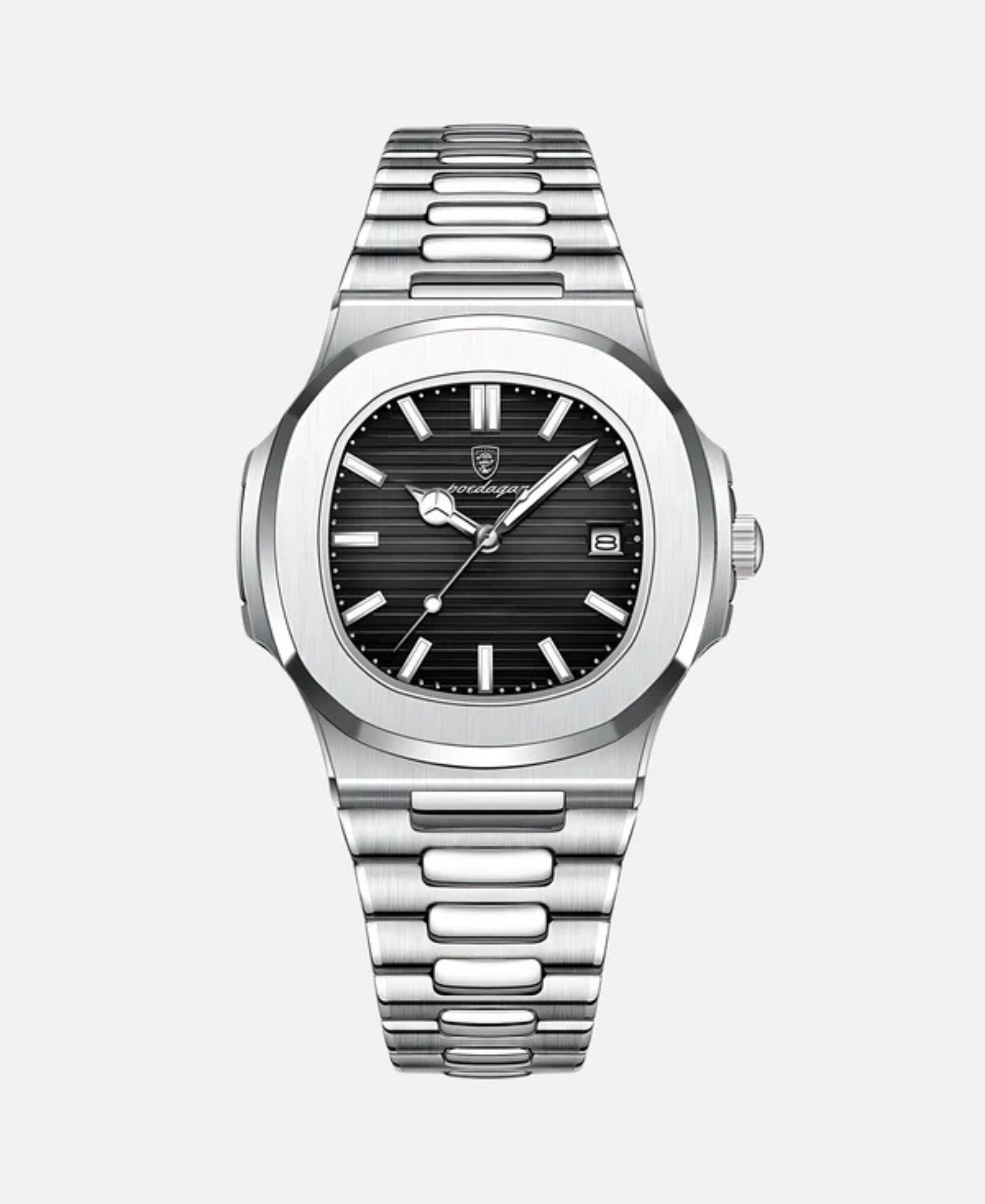 Variant image for Męski Zegarek Kwarcowy Srebrny 38 mm Stal Nierdzewna Wodoodporny 10 ATM-2