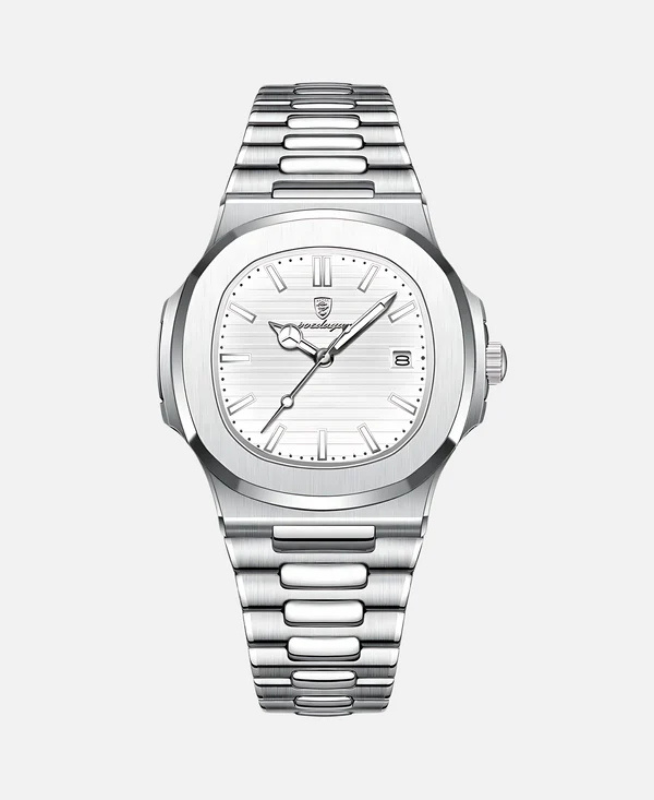 Variant image for Męski Zegarek Kwarcowy Srebrny 38 mm Stal Nierdzewna Wodoodporny 10 ATM-4