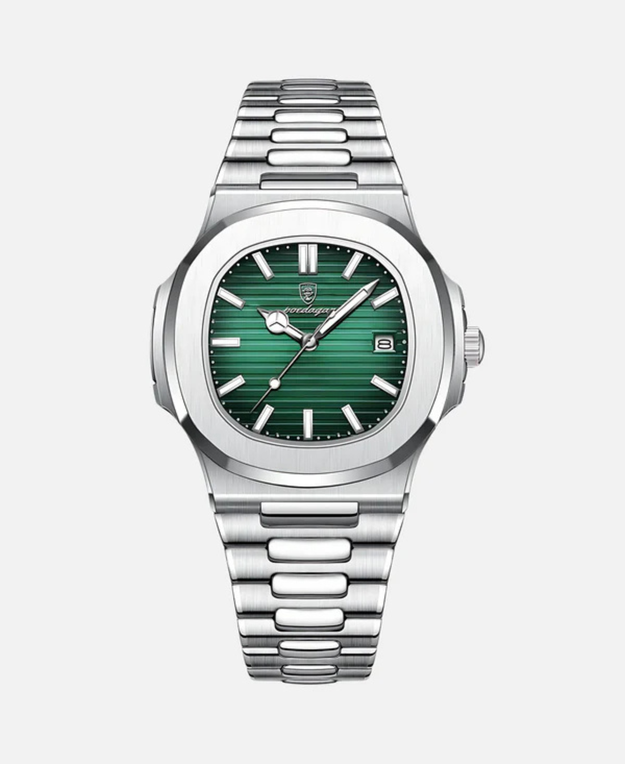 Variant image for Męski Zegarek Kwarcowy Srebrny 38 mm Stal Nierdzewna Wodoodporny 10 ATM-3