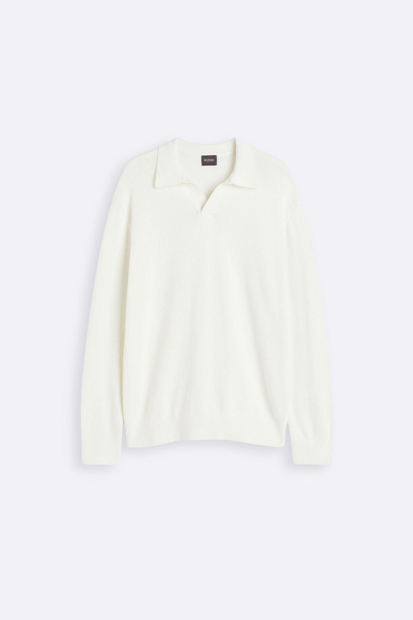 Męski Poloshirt Granatowy Rozmiar L Wełna-5