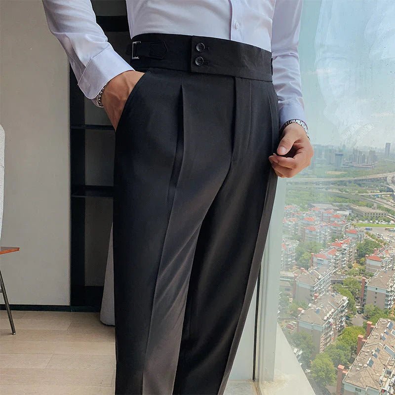 Variant image for Męskie Spodnie Slim Fit Czarny Rozmiar M Bawełna-17