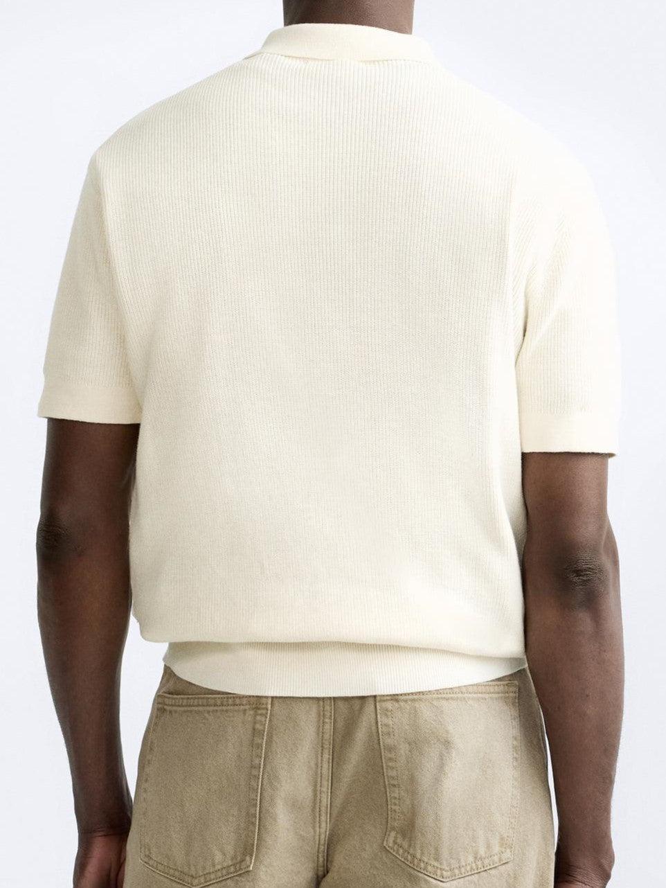 Męska Koszulka Polo Beżowa 3XL 100% Bawełna z Zamkiem-3