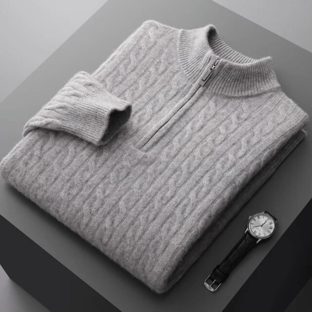 Variant image for Męski Sweter Kaszmirowy Szary Rozmiar M 100% Kaszmir-4