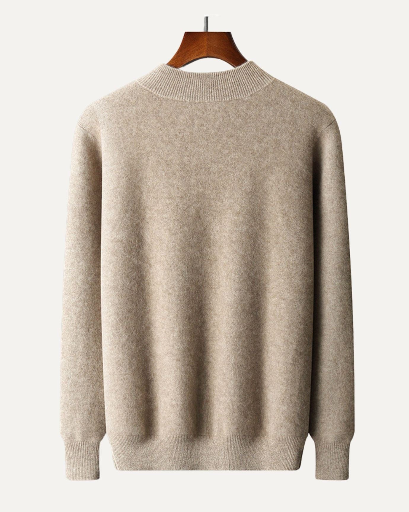 Męski Sweter Kaszmirowy Szary Rozmiar M 100% Kaszmir-4