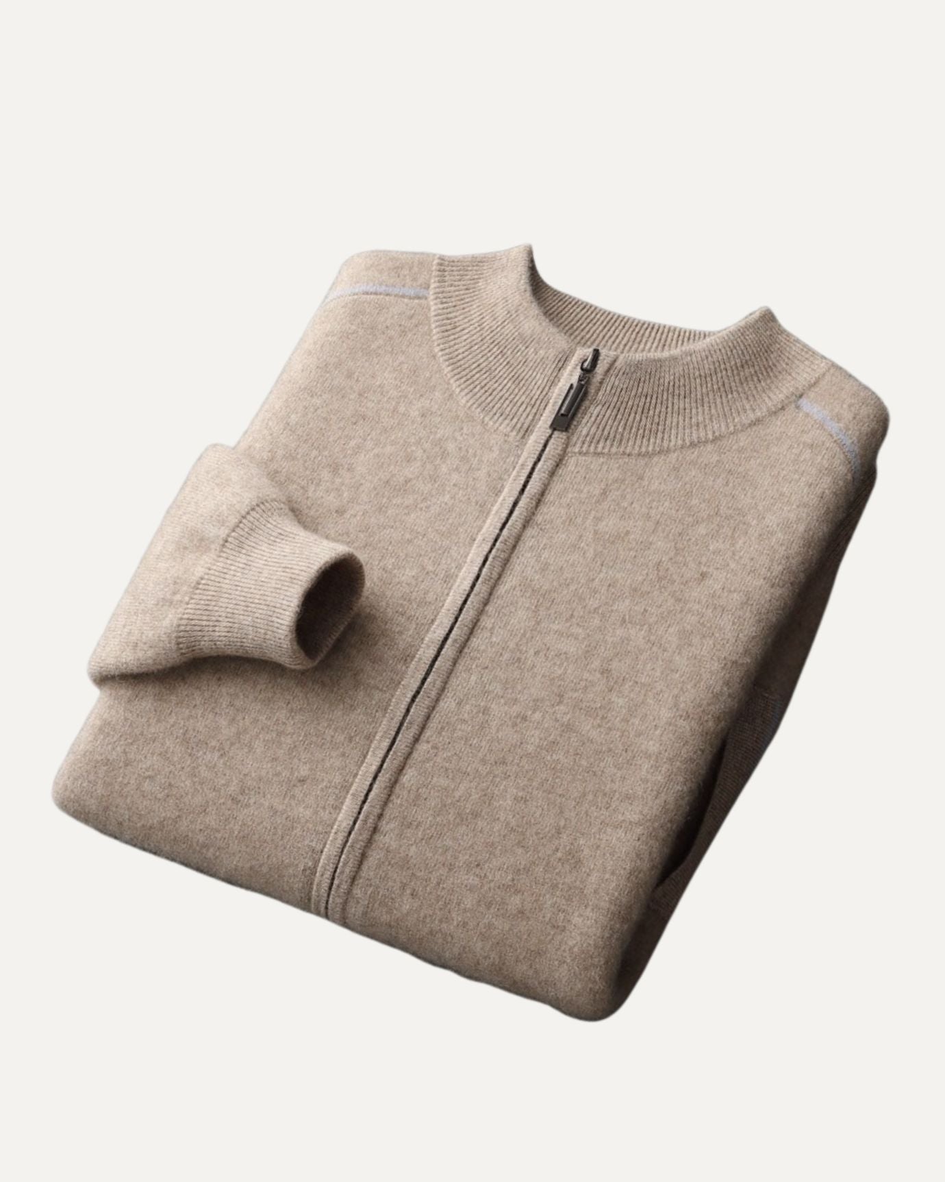 Męski Sweter Kaszmirowy Szary Rozmiar M 100% Kaszmir-6