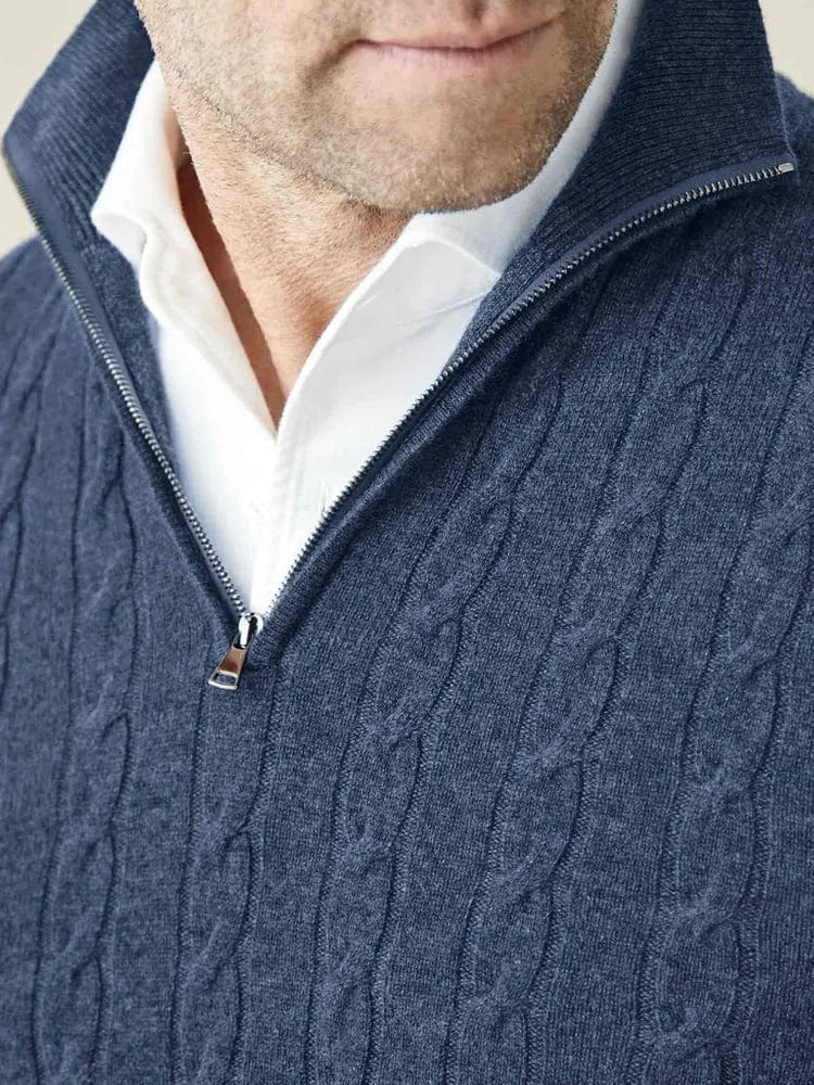 Męski Sweter Szary 3XL Kaszmir-6