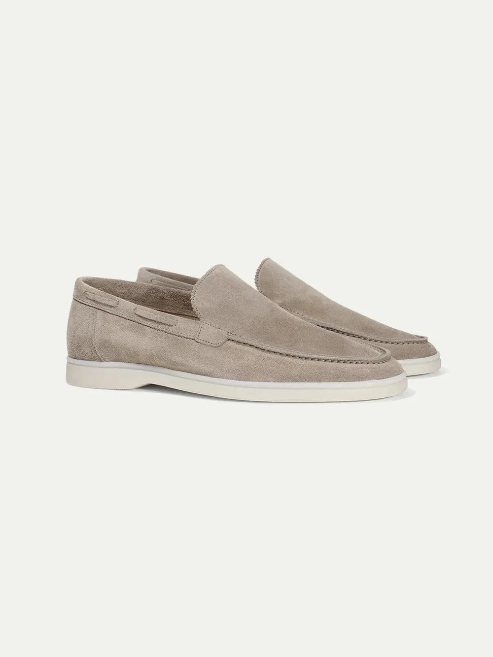 Męskie Mokasyny Szare Rozmiar 42 Zamsz Eleganckie Buty Mokasyny Męskie-1