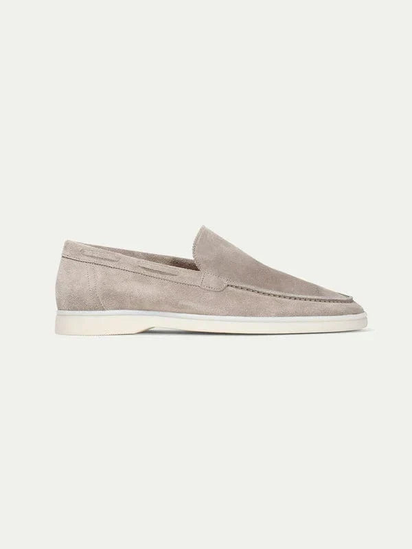 Męskie Mokasyny Szare Rozmiar 42 Zamsz Eleganckie Buty Mokasyny Męskie-4