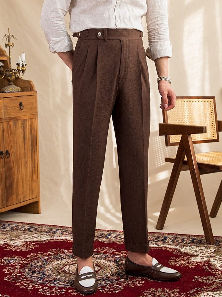 Męskie Spodnie Slim Fit Czarny Rozmiar M Tkanina Premium-2