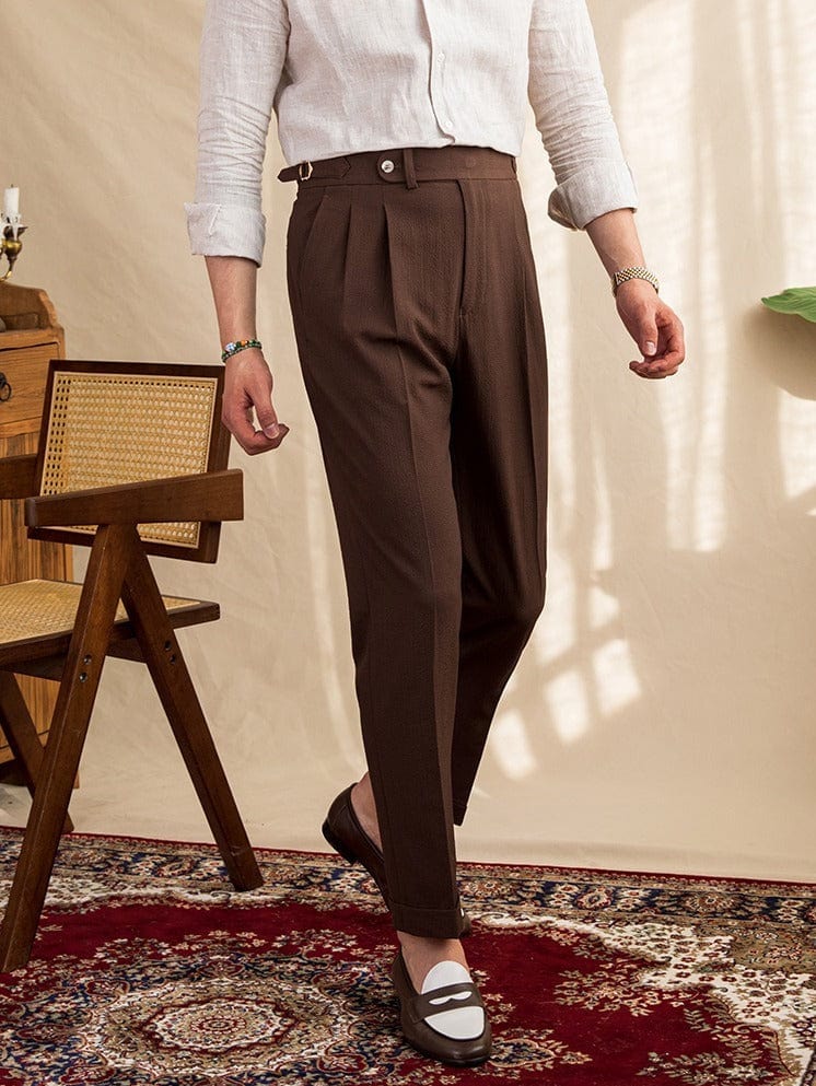 Męskie Spodnie Slim Fit Czarny Rozmiar M Tkanina Premium-3