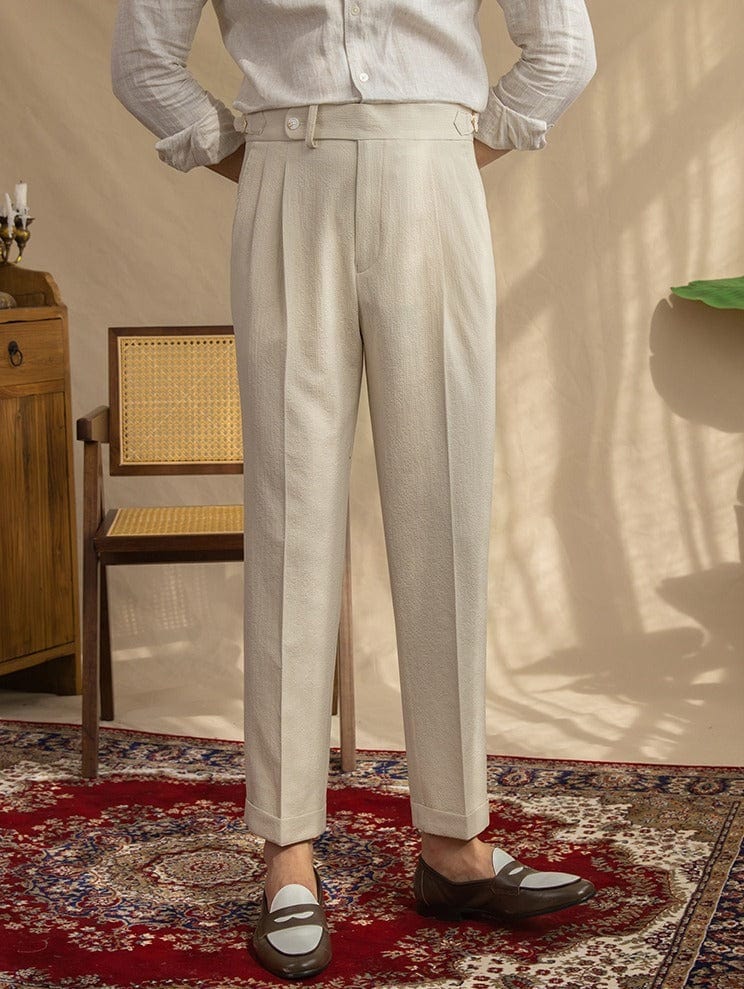 Męskie Spodnie Slim Fit Czarny Rozmiar M Tkanina Premium-5