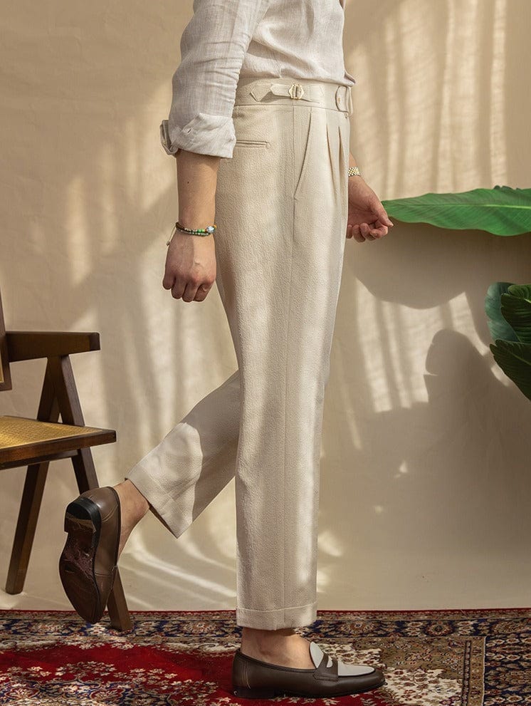 Męskie Spodnie Slim Fit Czarny Rozmiar M Tkanina Premium-6