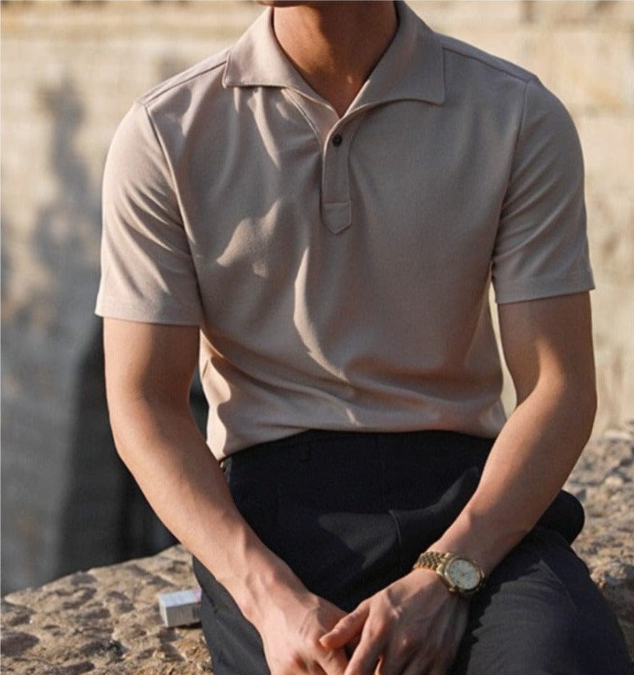 Męska Koszulka Polo Elegancka Rozmiar M Lekka Tkanina Slim Fit-6