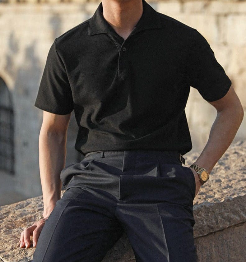 Variant image for Męska Koszulka Polo Elegancka Rozmiar M Lekka Tkanina Slim Fit-3