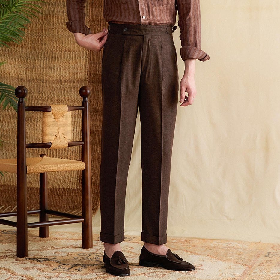 Variant image for Męskie Spodnie Casual Szare Rozmiar L Bawełna-1