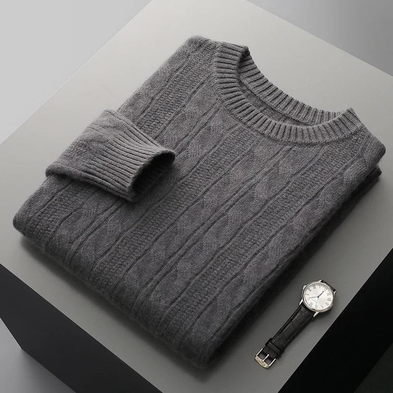 Variant image for Męski Sweter Kaszmirowy Szary Rozmiar M 100% Kaszmir-13