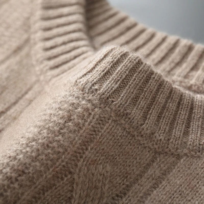 Męski Sweter Kaszmirowy Szary Rozmiar M 100% Kaszmir-5