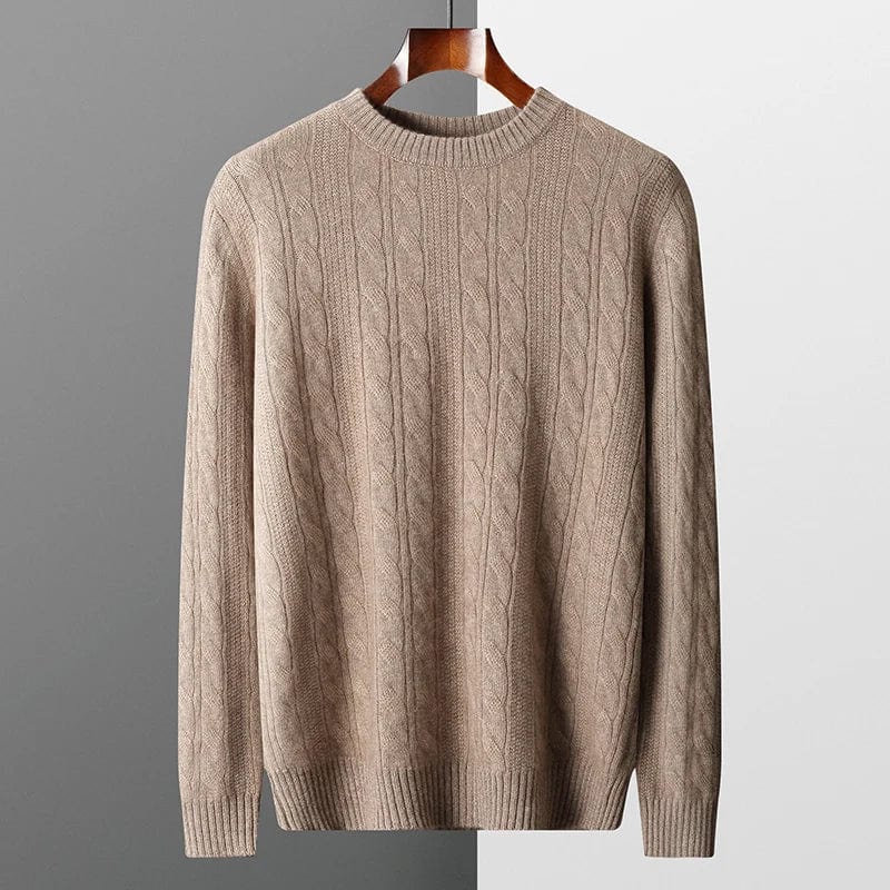 Męski Sweter Kaszmirowy Szary Rozmiar M 100% Kaszmir-3