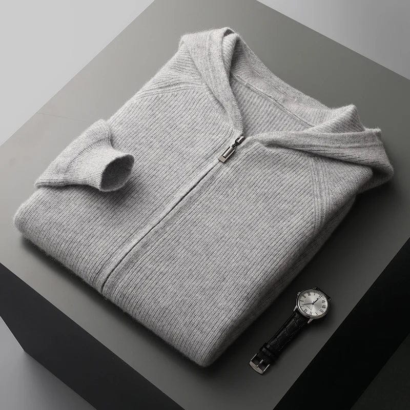 Variant image for Męski Sweter Kaszmirowy Szary Rozmiar M 100% Kaszmir-19