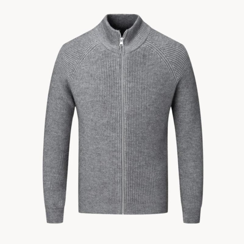 Variant image for Męski Sweter Slim Fit Szary Rozmiar M Kaszmir-19