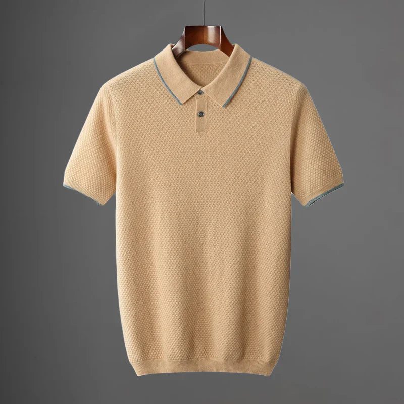 Variant image for Męska Koszulka Polo Niebieska Rozmiar M Bawełna Krótki Rękaw Slim Fit-16