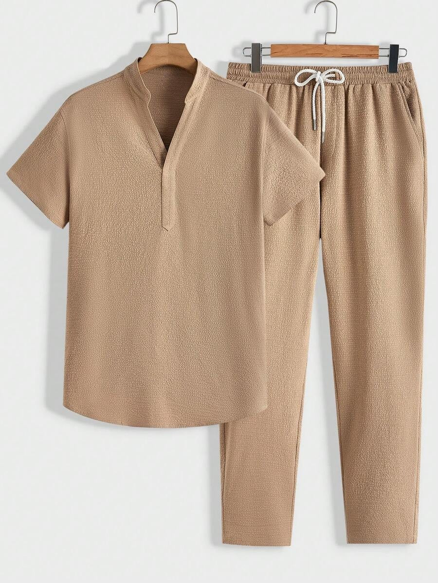 Męski Zestaw Loungewear Szary Rozmiar M Poliester i Elastan 3