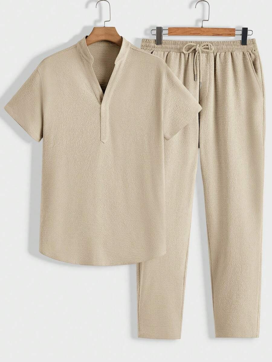 Męski Zestaw Loungewear Szary Rozmiar M Poliester i Elastan 4