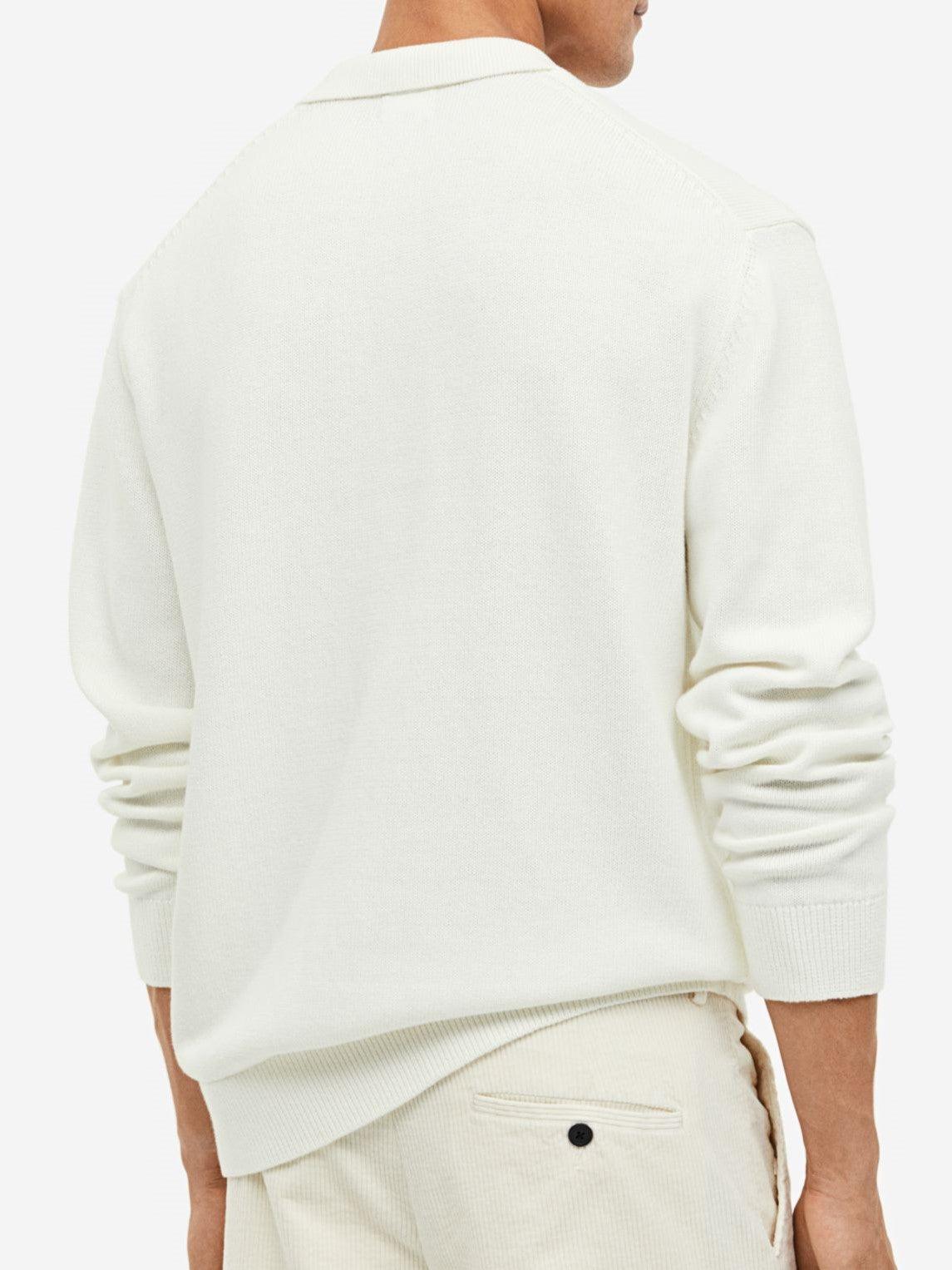 Męski Poloshirt Granatowy Rozmiar L Wełna-3