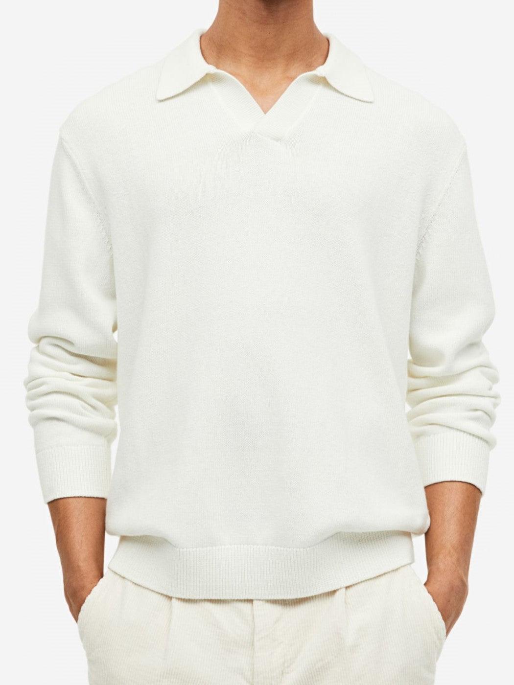 Męski Poloshirt Granatowy Rozmiar L Wełna-2