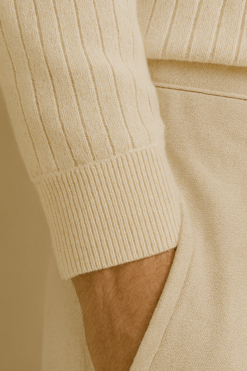 Męska Koszula Polo Beżowa Rozmiar M Bawełna Regular Fit-6